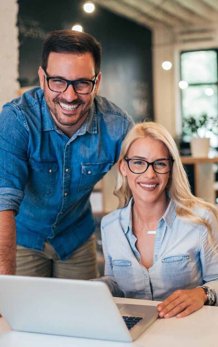 happy small business owners